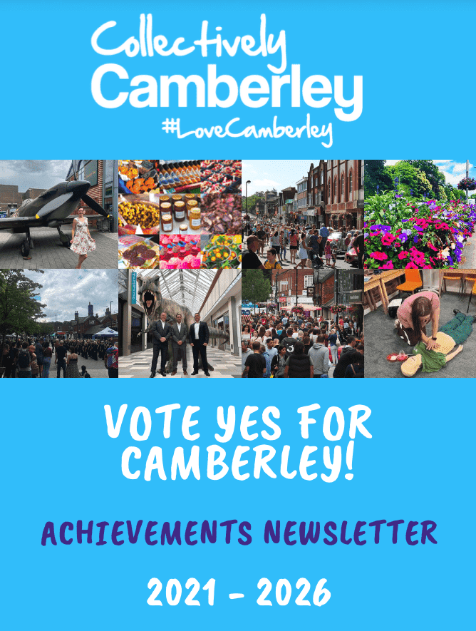 Collectively Camberley #LoveCamberley - 2021-2026 BID Achievements Newsletter